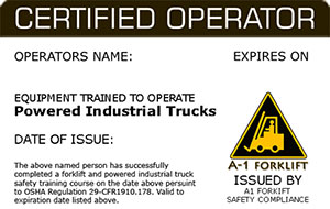 Forklift Certification Course County Of Glenn